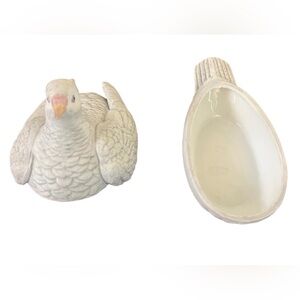 Ceramic Pigeon Tricket Jewelry Box
